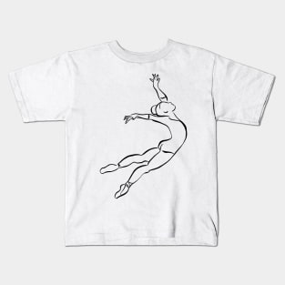 Ballerina in Pen and Ink Kids T-Shirt